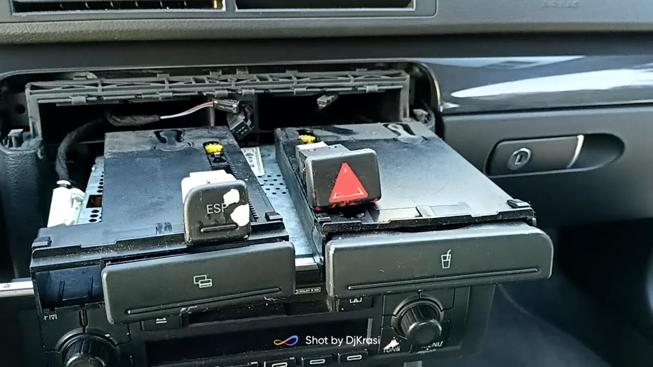 AUDI A4 B6 Botón de Emergencia,ESP, Portavasos (desmontar & montar )