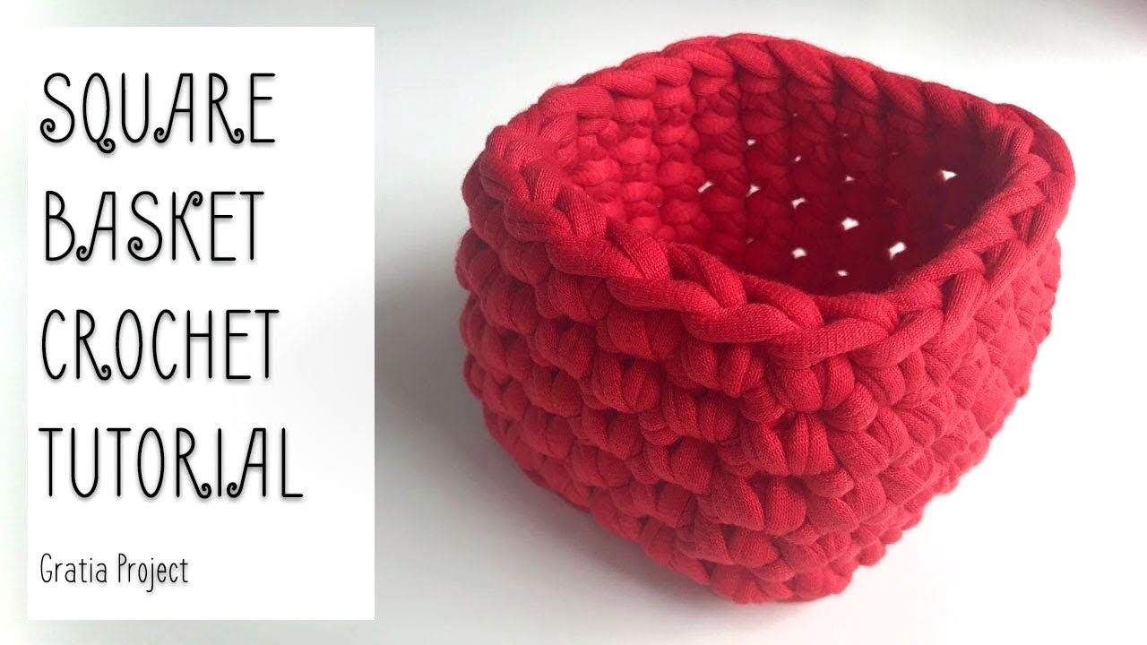 Square Basket Crochet Tutorial (Invisible Join)