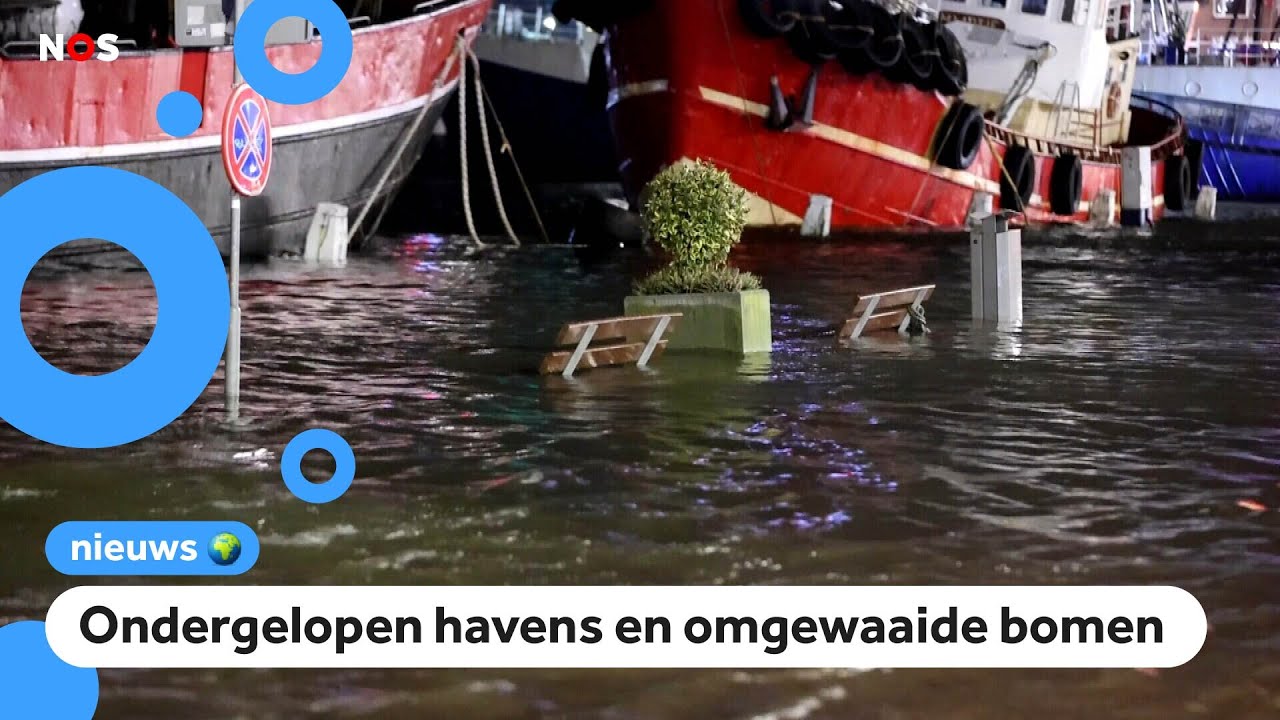 Schade en wateroverlast door storm Pia