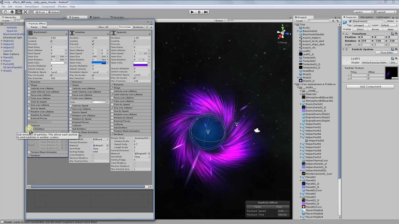 Урок 6. Детальный обзор редактора частиц Suriken в Unity3d