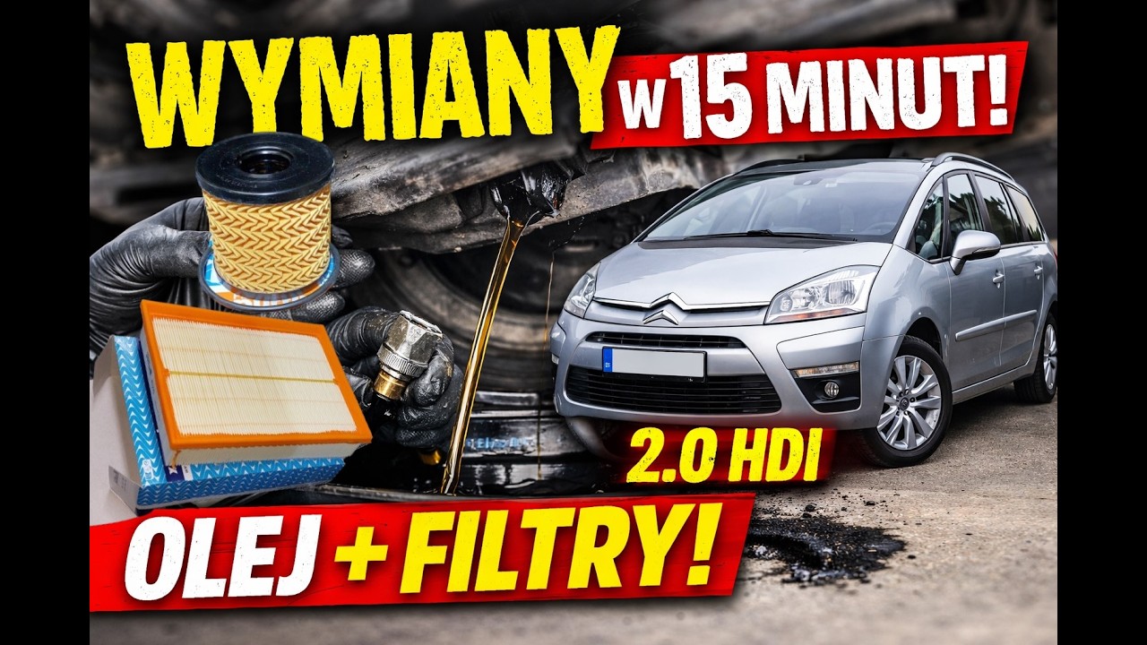 Wymiana oleju i filtrów - Citroen C4 Grand Picasso 2.0 HDI Krok po kroku🚗