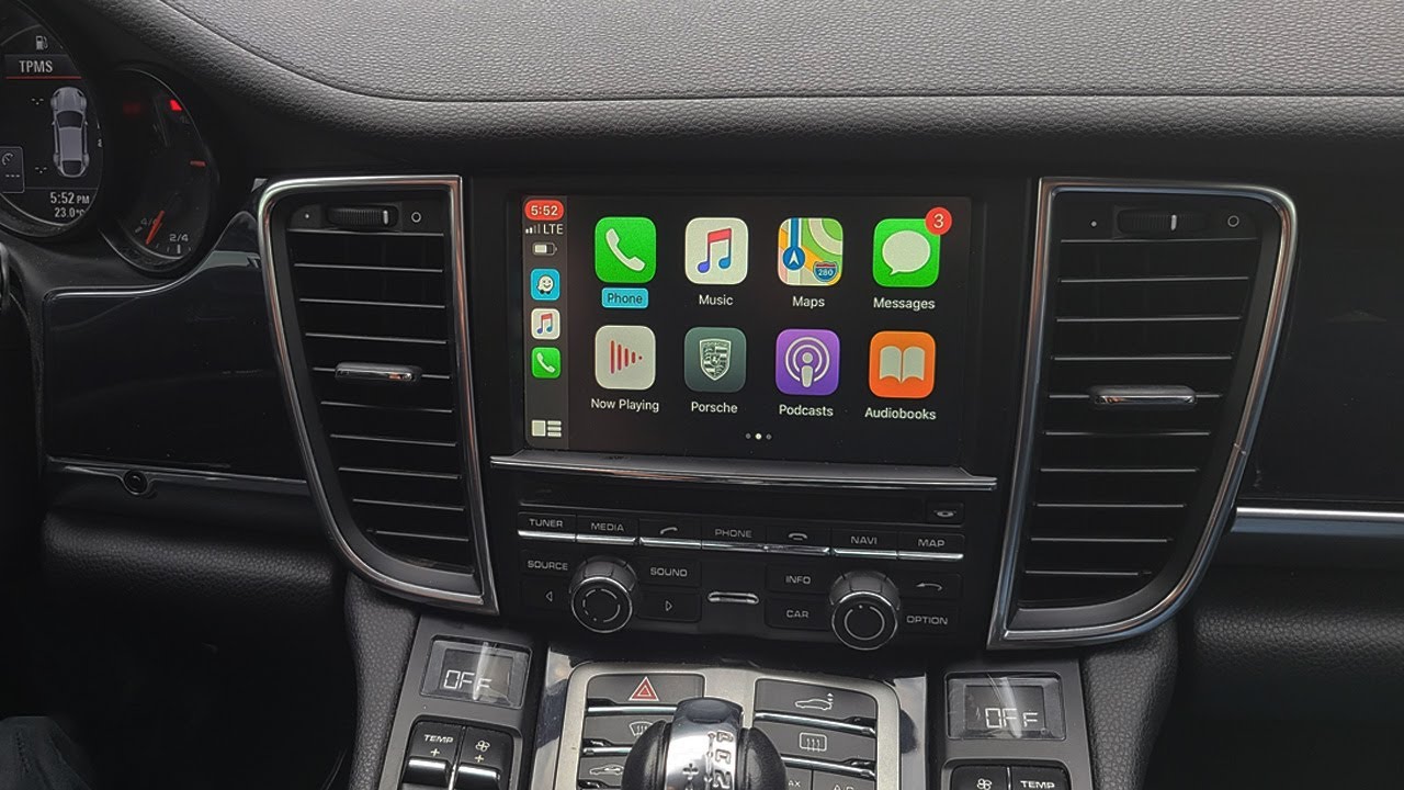 Беспроводные CarPlay и AndroidAuto в Porsche Panamera 2010-2016 (поддержка сенсорного экрана)