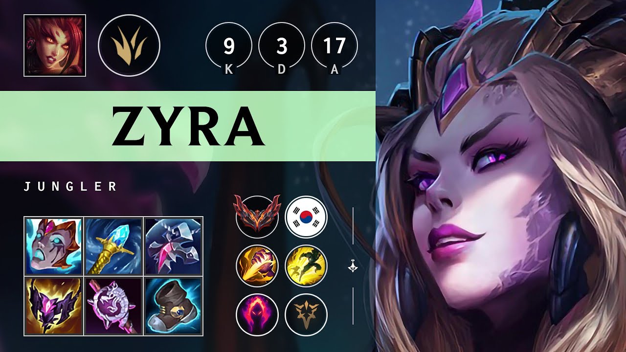 Zyra Jungle vs Taliyah: Triple Kill, Rampage - KR Grandmaster Patch 14.20