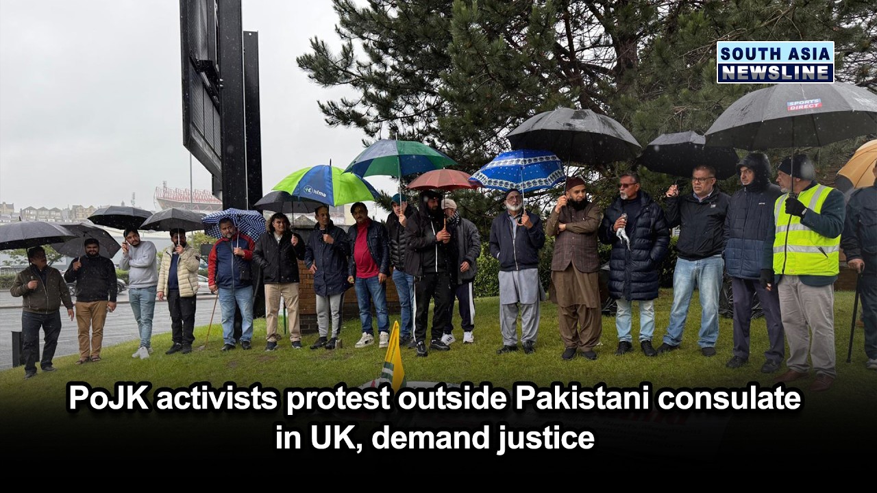 PoJK activists protest outside Pakistani consulate in UK, demand justice