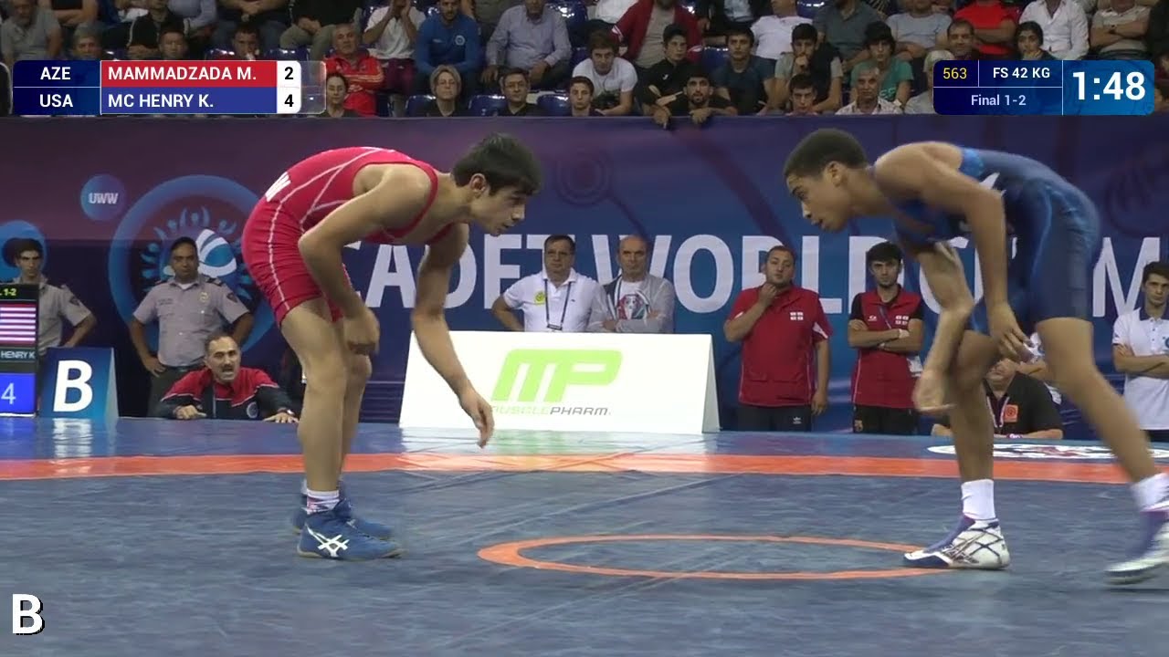 GOLD FS - 42 kg: K. MC HENRY (USA) df. M. MAMMADZADA (AZE), 7-5