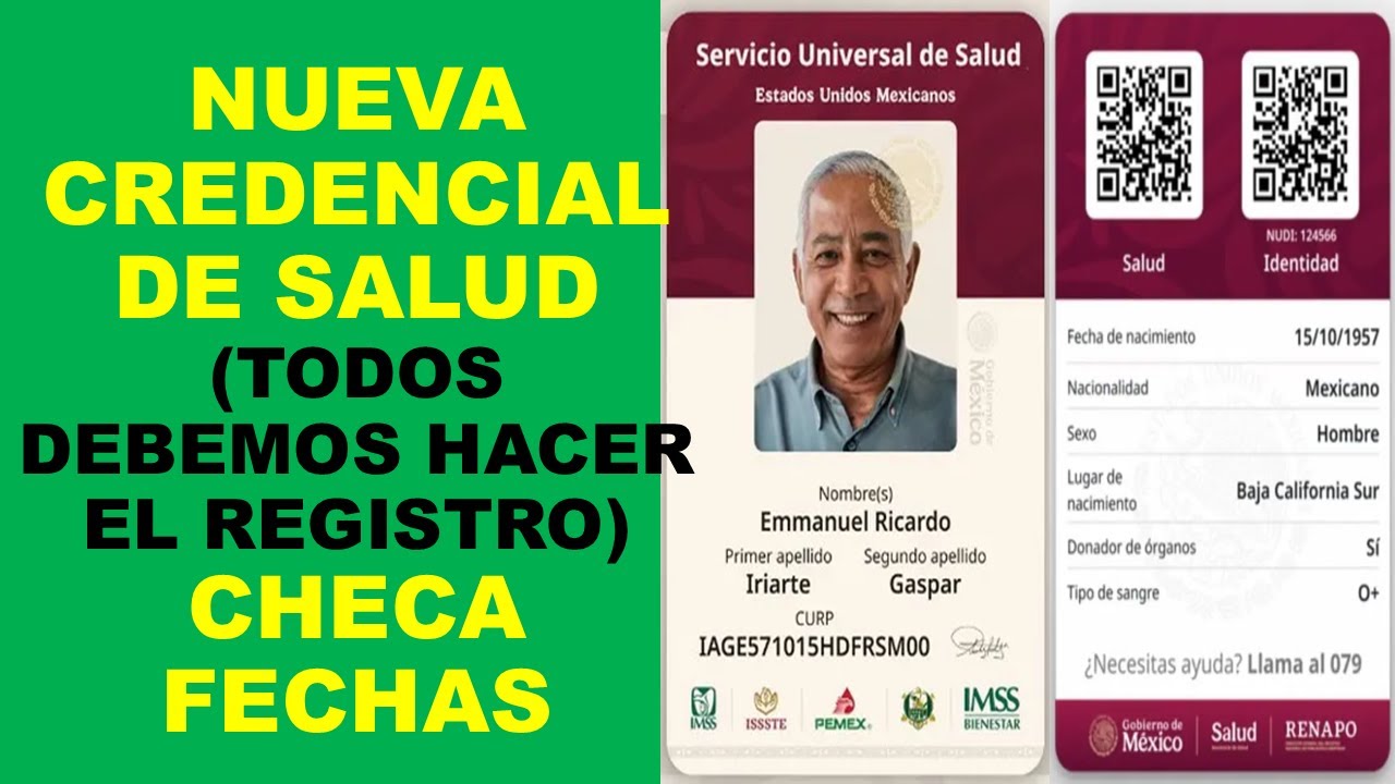 Soy Docente: NUEVA CREDENCIAL DE SALUD (TODOS DEBEMOS HACER EL REGISTRO) CHECA FECHAS