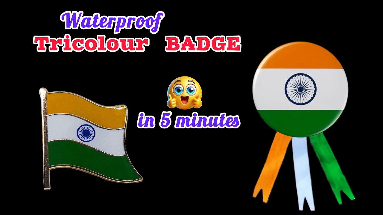 🇮🇳How to make BADGE/Waterproof Badge kaise banaen🇮🇳/ Easy Broach tutorial 👍