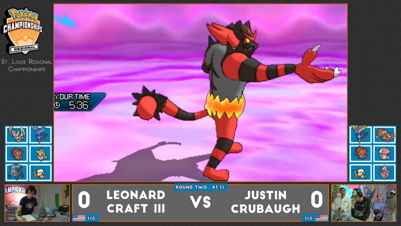 Leonard Craft vs. Justin Crubaugh | #PlayPokemon 2019 St. Louis Regional Championships Round 2
