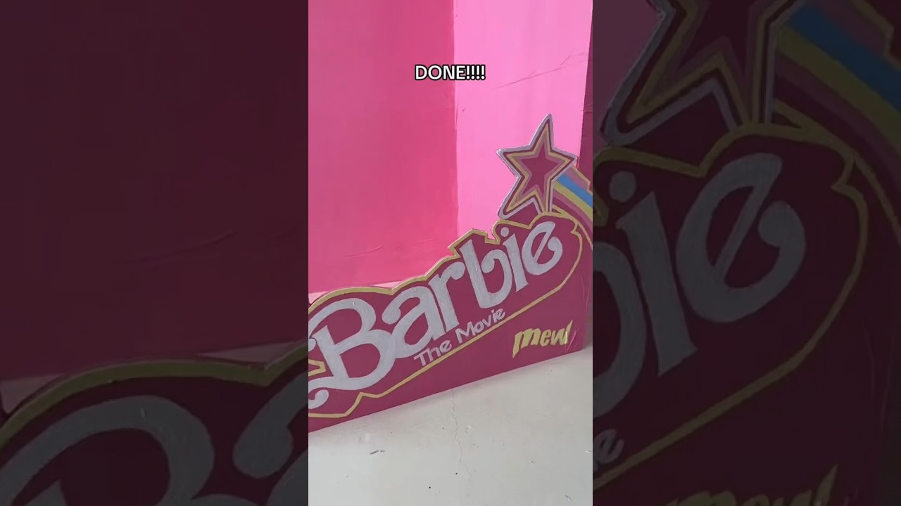 life size barbie box finally done!#artstore #artshorts #barbie #diyprojects #barbiethemovie