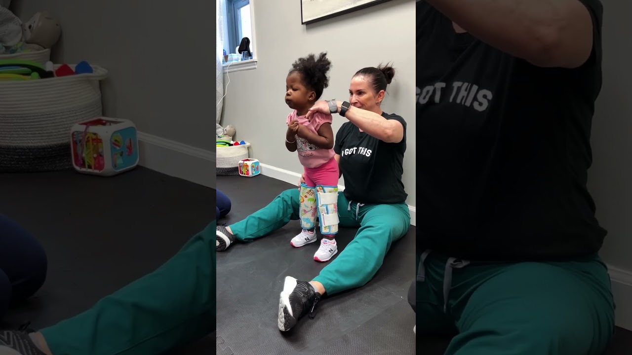 Learning to stand independently. #pediatricphysicaltherapy #babydevelopment #grossmotorskill