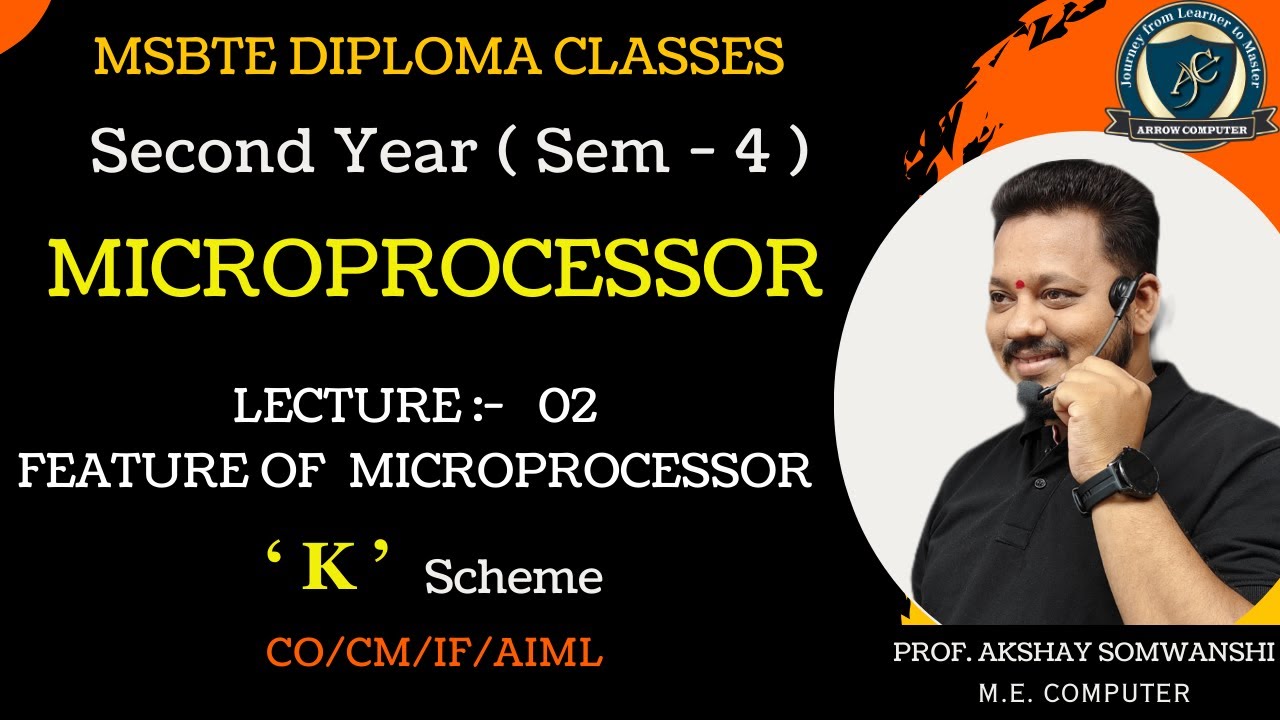 Microprocessor Le 2 | Second Year | Semester 4 (CO/CM/AIML) Diploma Online Classes MSBTE