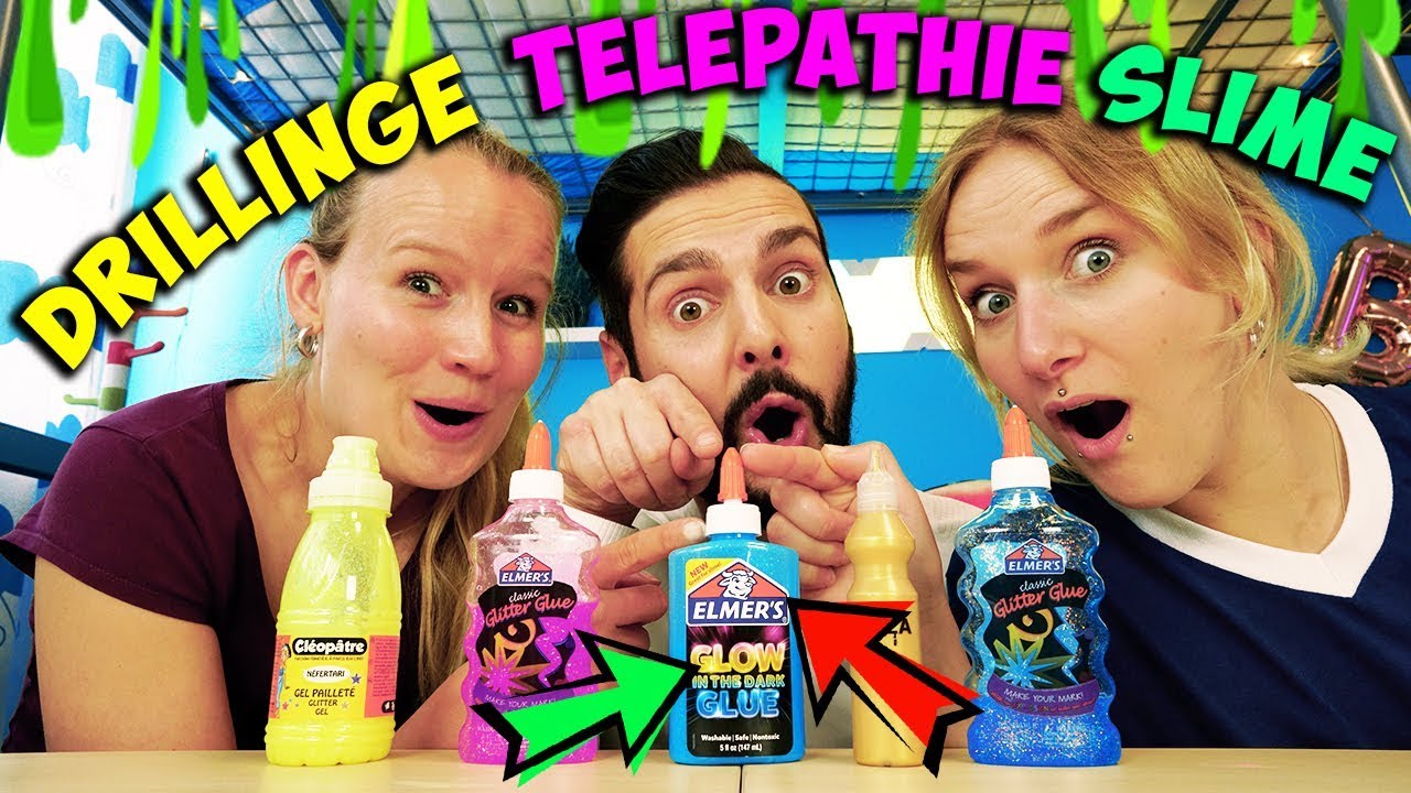 SIND WIR SCHLEIM DRILLINGE? Kaan, Nina, Kathi in der TRIPLETS TELEPATHY CHALLENGE mit Slime Zutaten