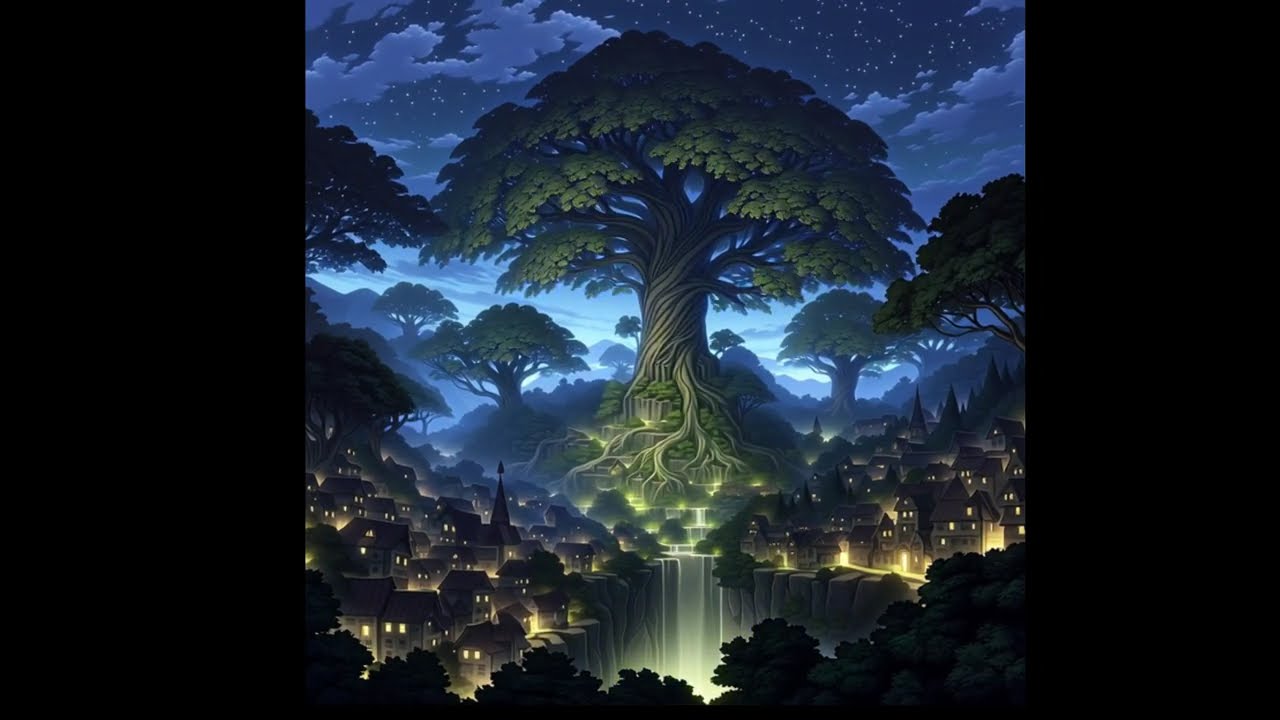 Under the World Tree 🌳✨ | Magical JRPG Night Theme Relaxing Piano BGM星降る世界樹の物語