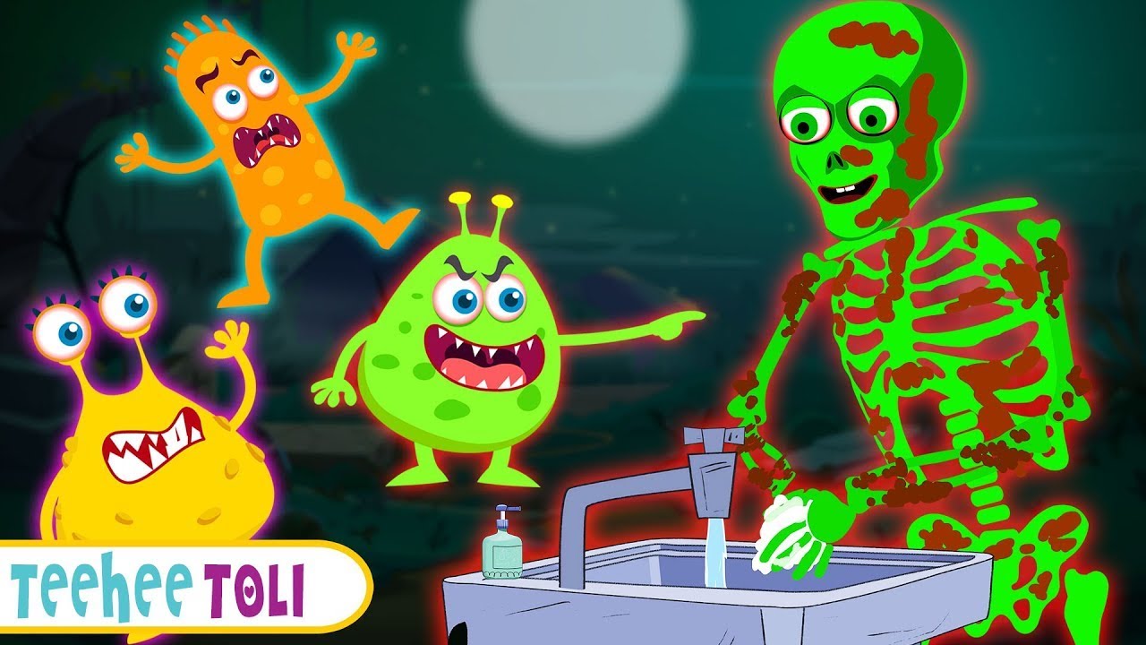 Aise Karte Hum Hatho Ko Saaf करो हाथ साफ़ + Spooky Scary Nursery Rhymes | Teehee Toli