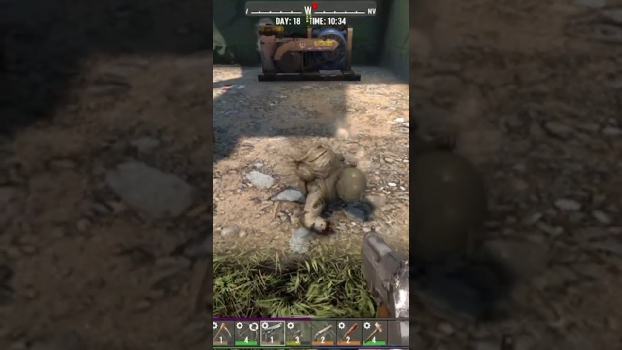Toughest zombie I ever met! #7dtd #gaming #7daystodiegameplay #zombieshorts