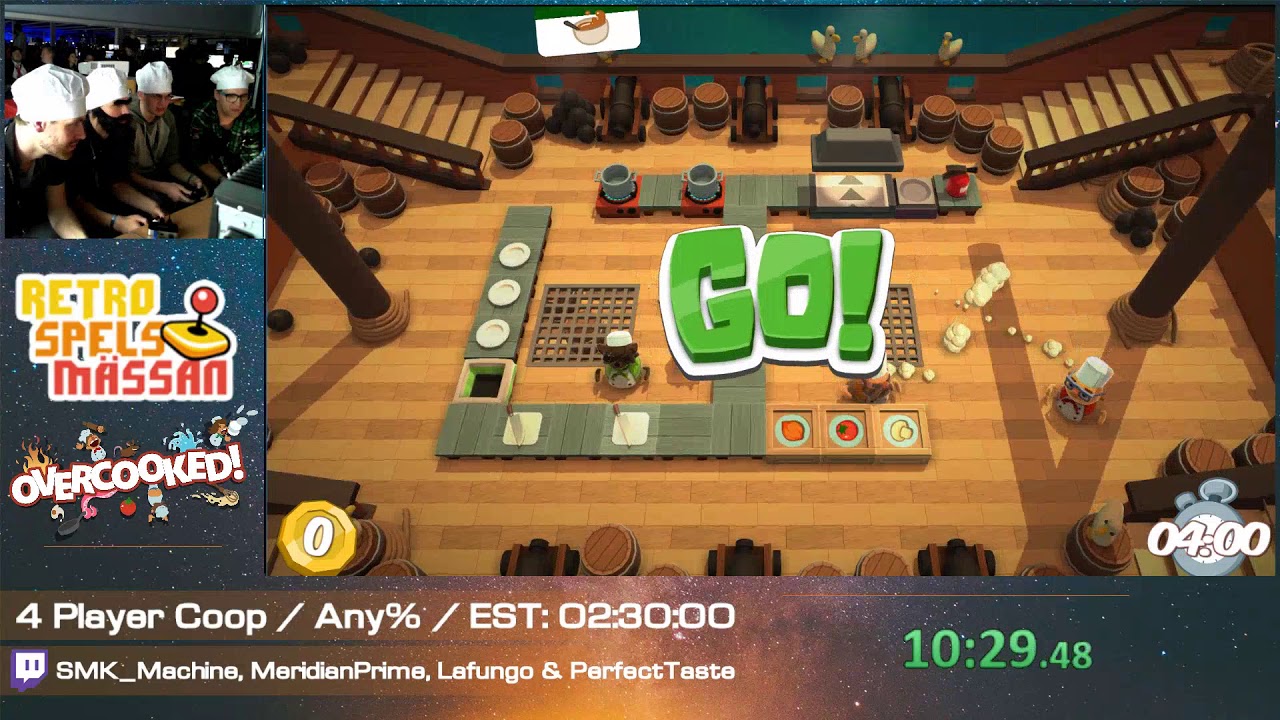 [World Record] DreamHack Winter 2018 Speedruns - Overcooked! 4 Player Coop (Any%)