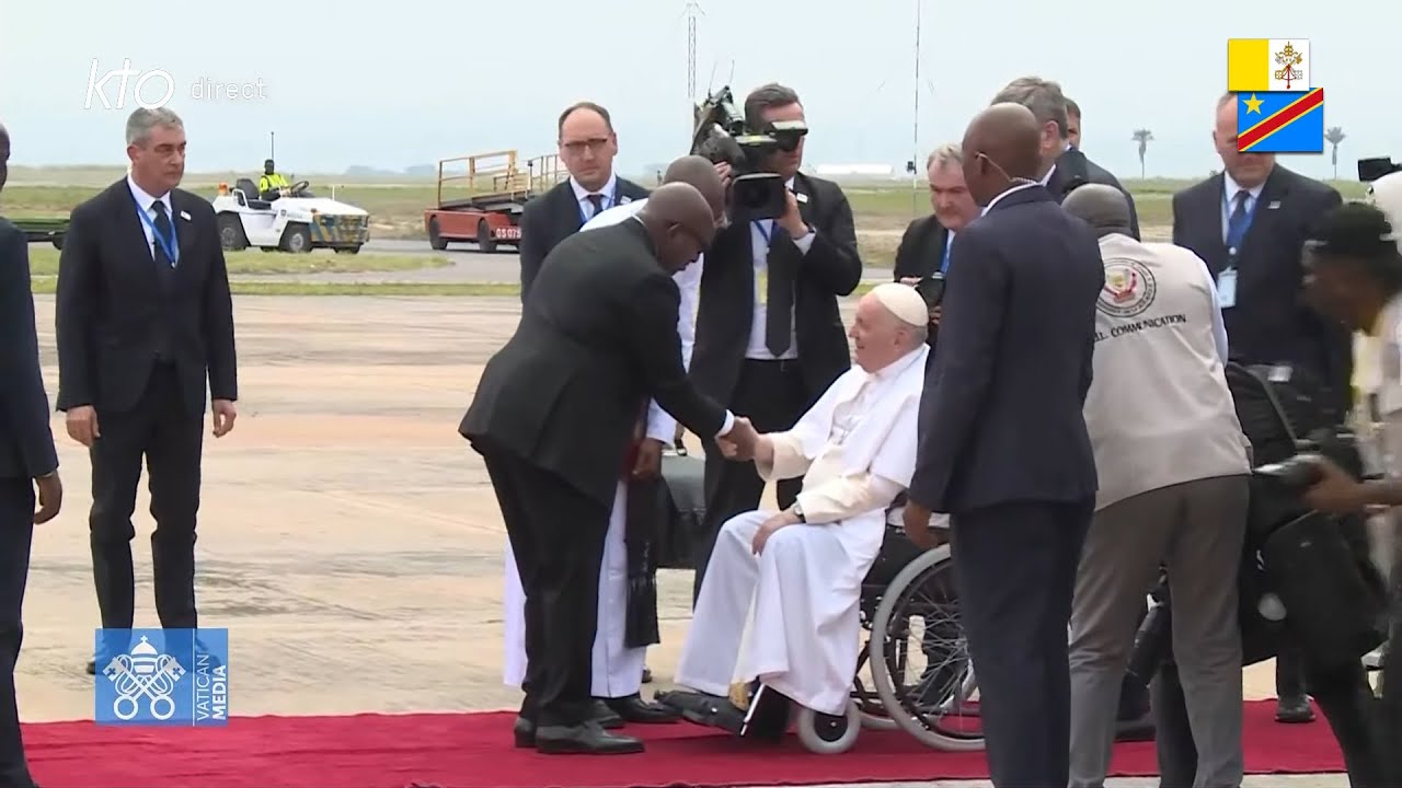 Accueil officiel du pape François à Kinshasa, en République démocratique du Congo