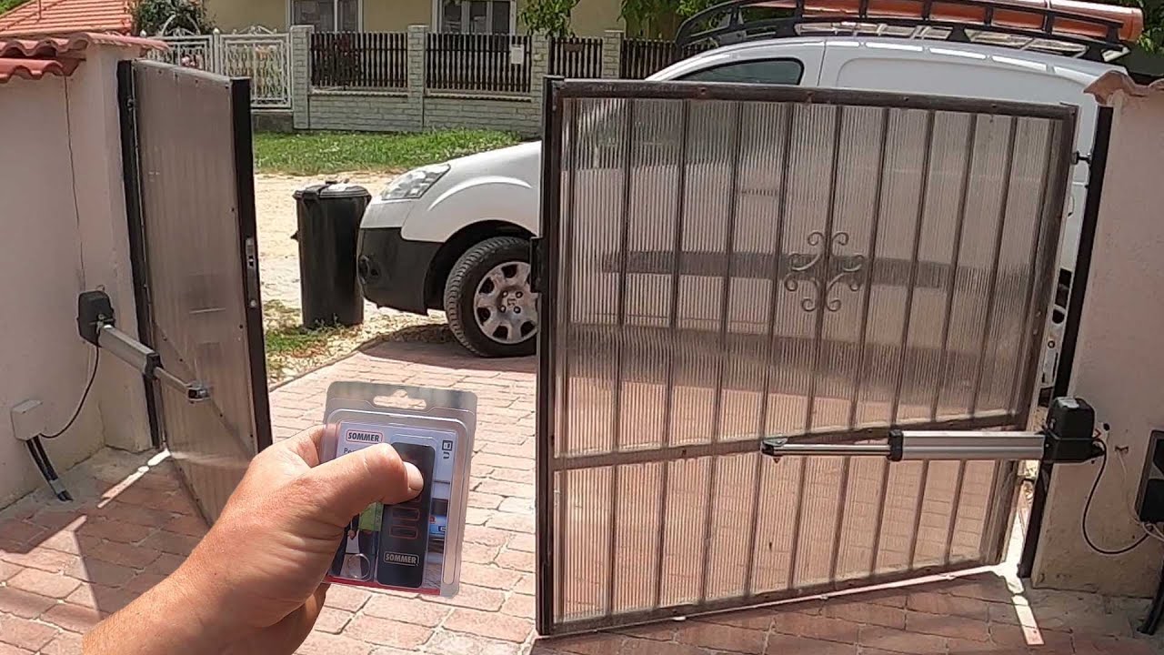 Sommer Twist 200e kétszárnyú kapunyitó felszerelése