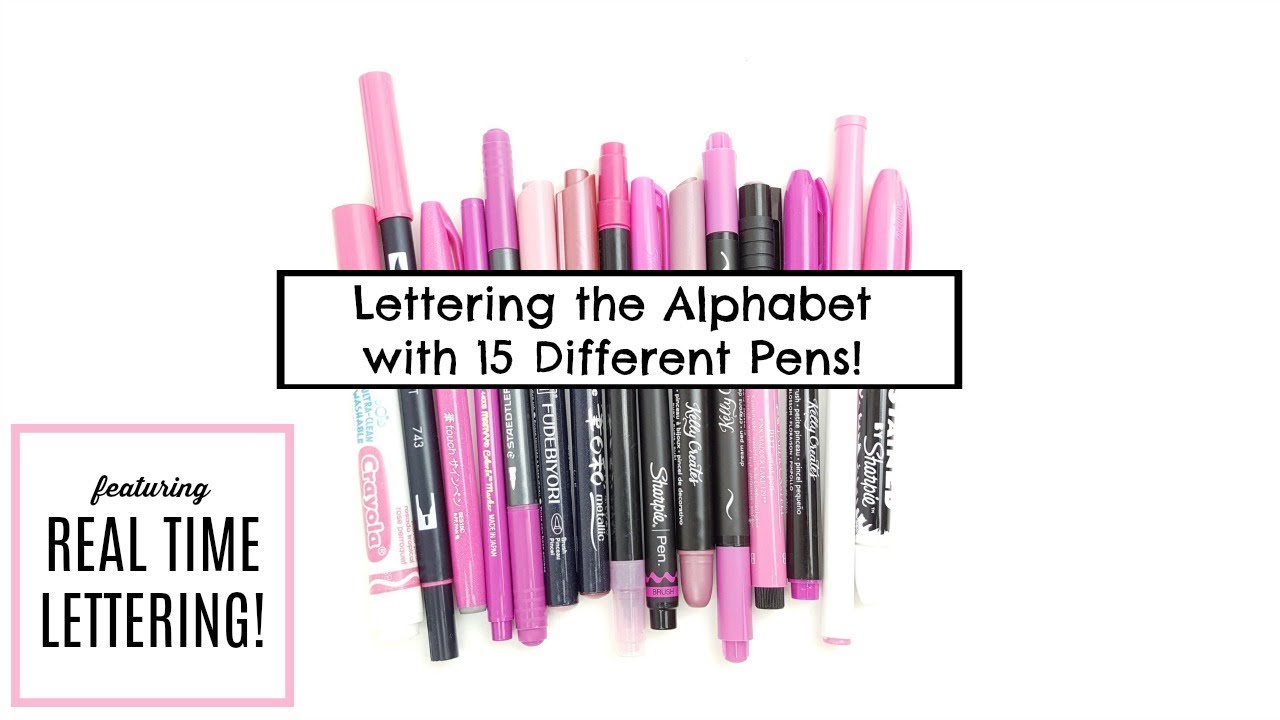 Hand Lettering Alphabet for Beginners with 15 Different Pens! Lower Case Alphabet