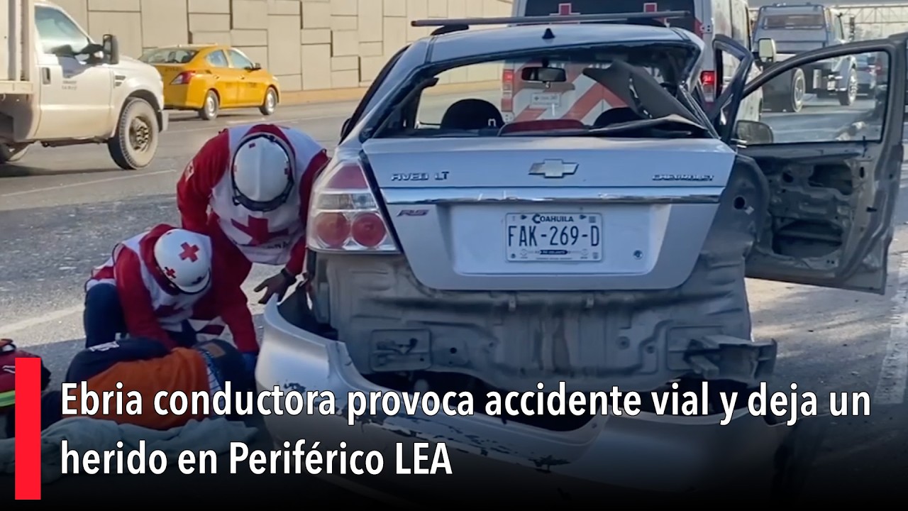 Ebria conductora provoca accidente vial y deja un herido en Periférico LEA