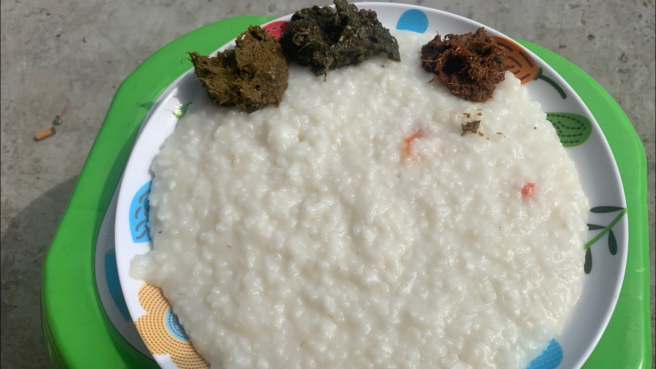 কাঞ্জির জাউ দিয়ে ৩ পদের ভর্তা।। Kanjur Jai Diye 3 Podher Bharat