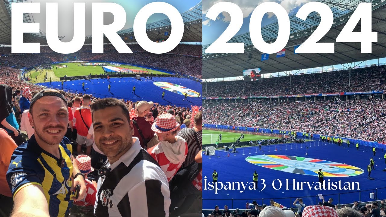 Şampiyon İspanya’yı canlı izledik | Yamal Şov | Euro2024 İspanya Hırvatistan Goller| Berlin Maç Vlog