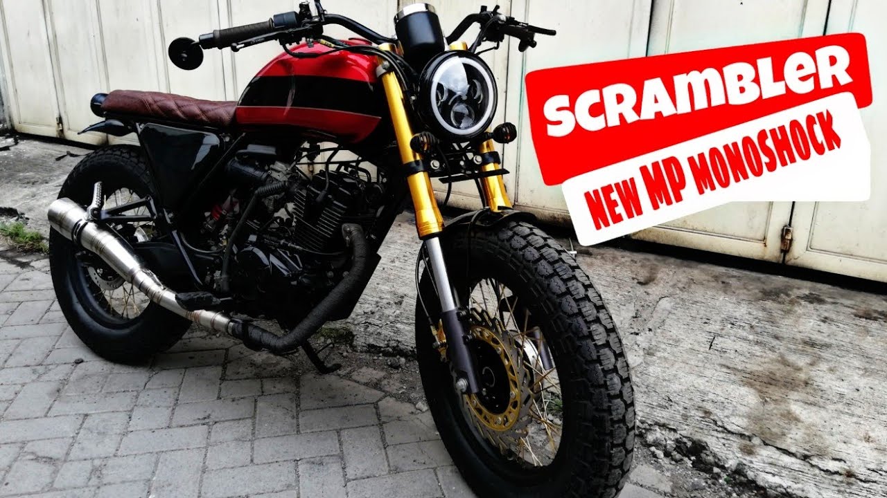 Custom motor basic honda megapro menjadi scrambler !!