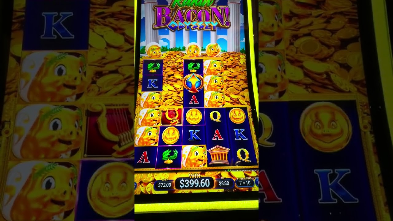 HUGE HANDPAY on Rakin' Bacon Odyssey! #slotbigwin #handpay #rakinbacon #shorts