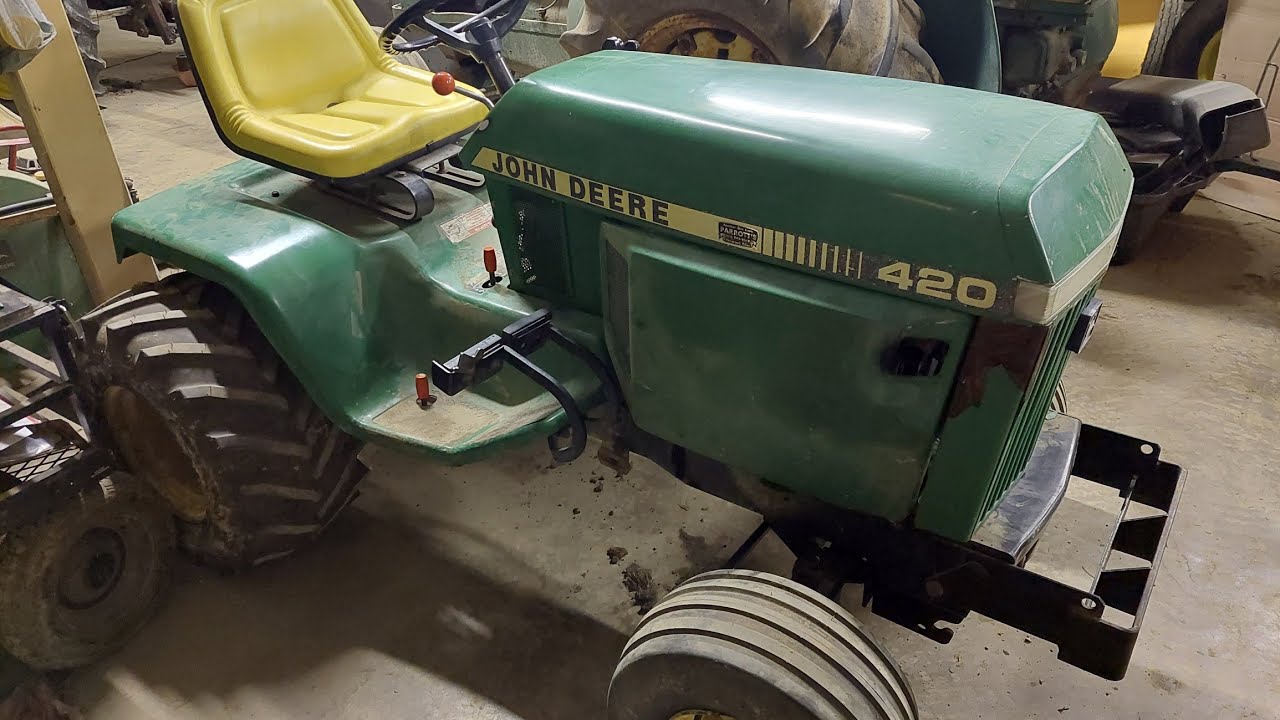 chiseling with 1989 john deere 420 garden tractor