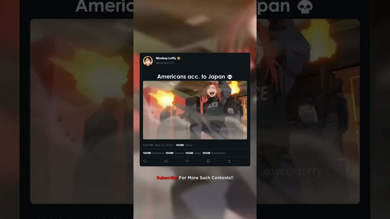American stereotypes by Japan 😂 || #anime #memes #animeshorts #animememes