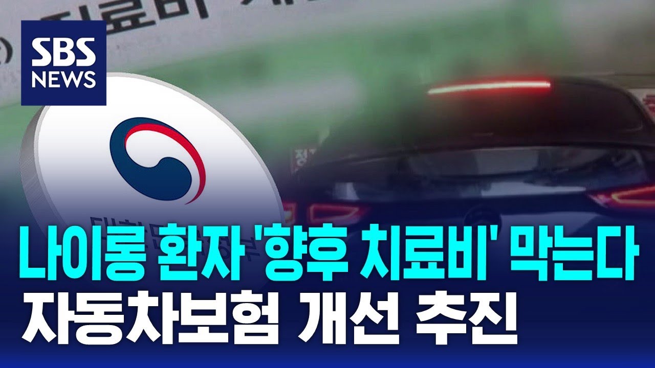 나이롱 환자 '향후 치료비' 막는다…자동차보험 개선 추진 / SBS