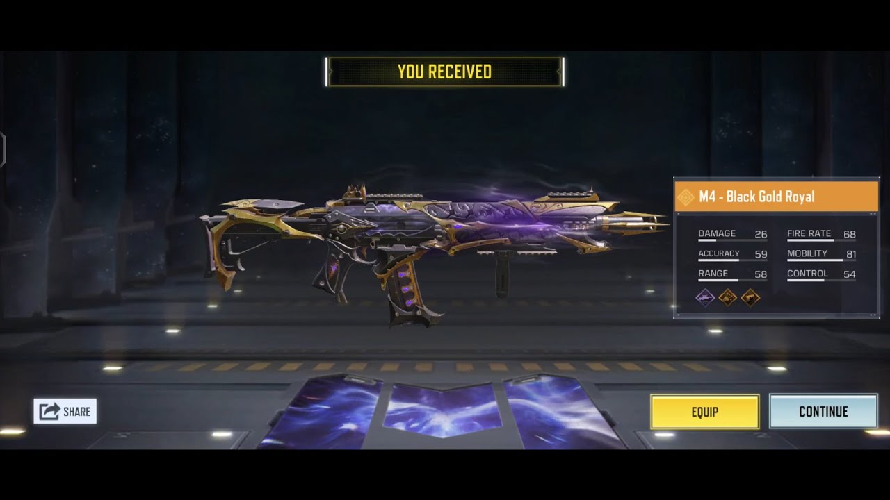 How to get *FREE* Legendary M4 - Black gold royal | SamarSnapGaming | CODM