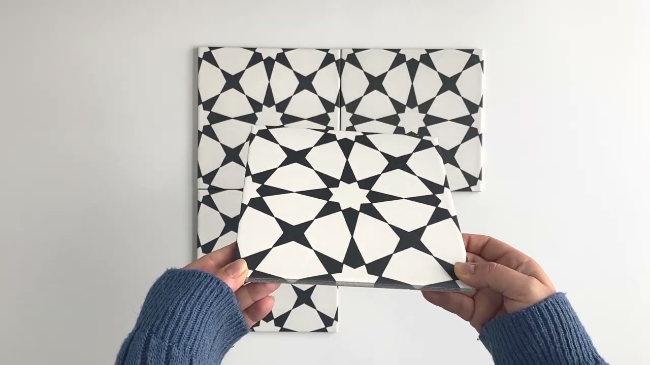 Cuban Star Matt Patterned Tile 19.7x19.7 cm I Tiles Diy