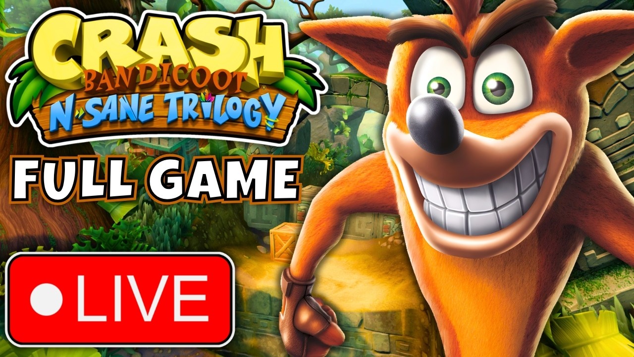 LIVE: Crash Bandicoot N. Sane Trilogy – Episode 1 – CRASH 1 FULL GAME! 100%