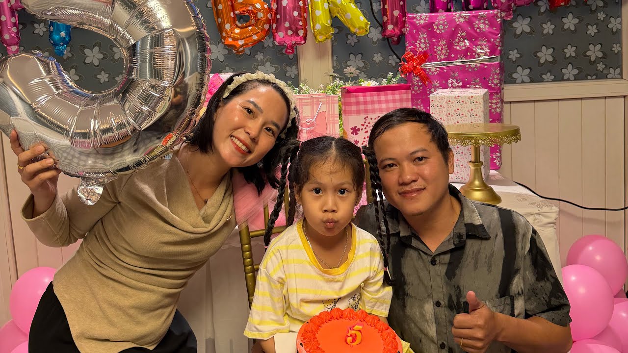 Mừng Sinh Nhật An Nhiên Tròn 5 Tuổi | Chúc Con Gái sức khỏe , hồn nhiên, chăm ngon 