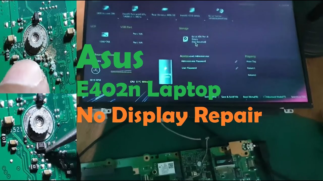 Asus E402N Laptop No Display Repair