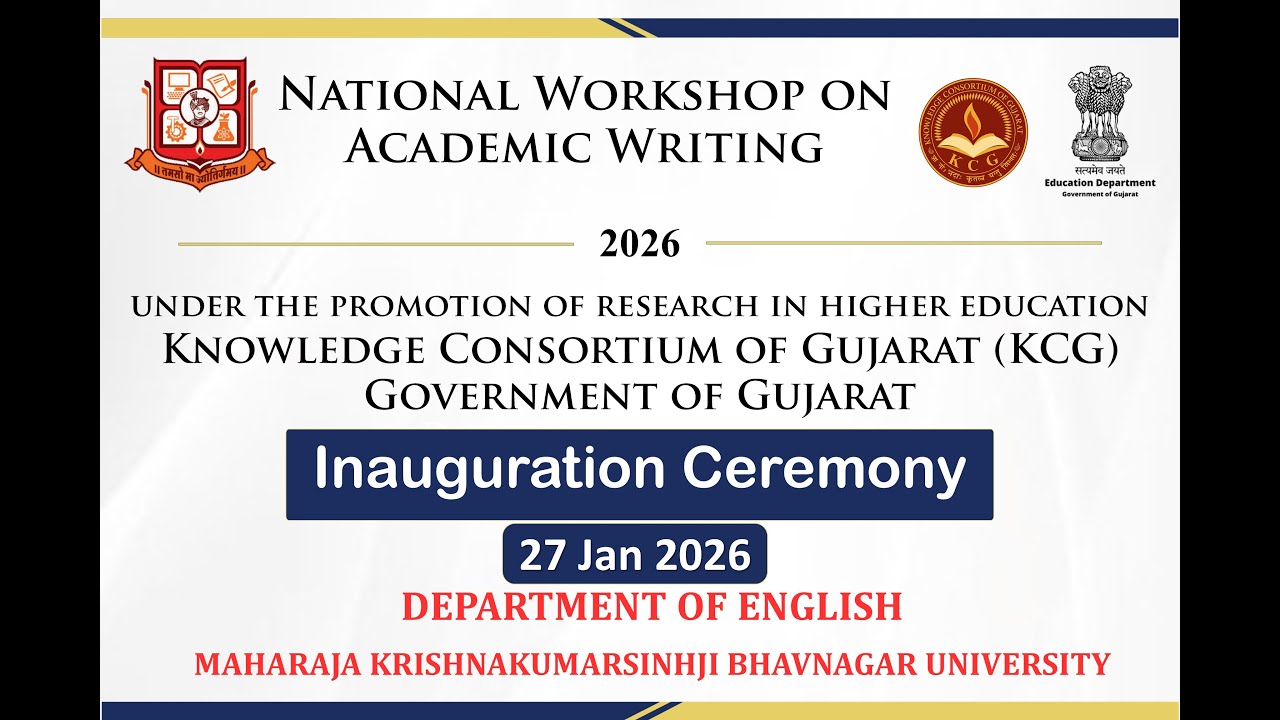 Inaugural Ceremony | National Workshop on  Academic Writing | English -MKBU | 27 Jan 2026