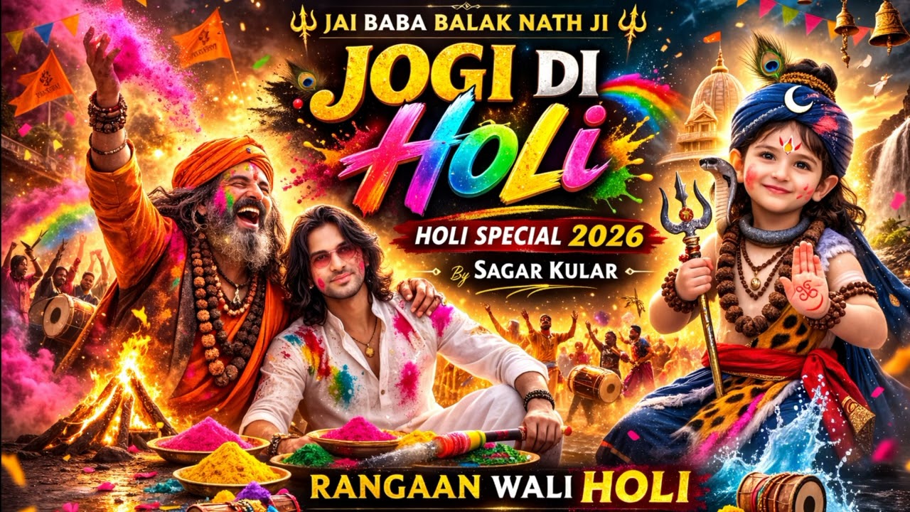 JOGI Di HOLi 🌈 | Baba Balak Nath Ji Holi Special 2026 | By SAGAR KULAR | Punjabi Bhajan
