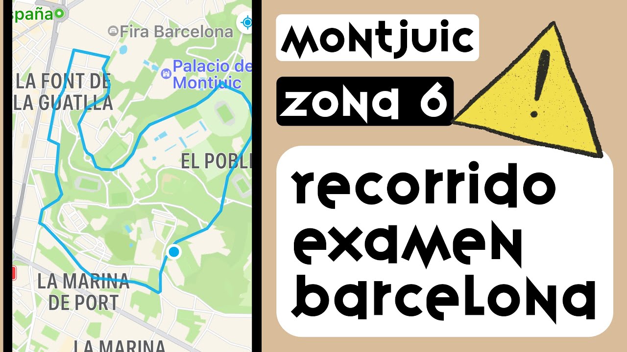 ***ESTACIONAMIENTO EN BATERÍA A LA IZQUIERDA*** RECORRIDO Examen práctico MONTJUIC