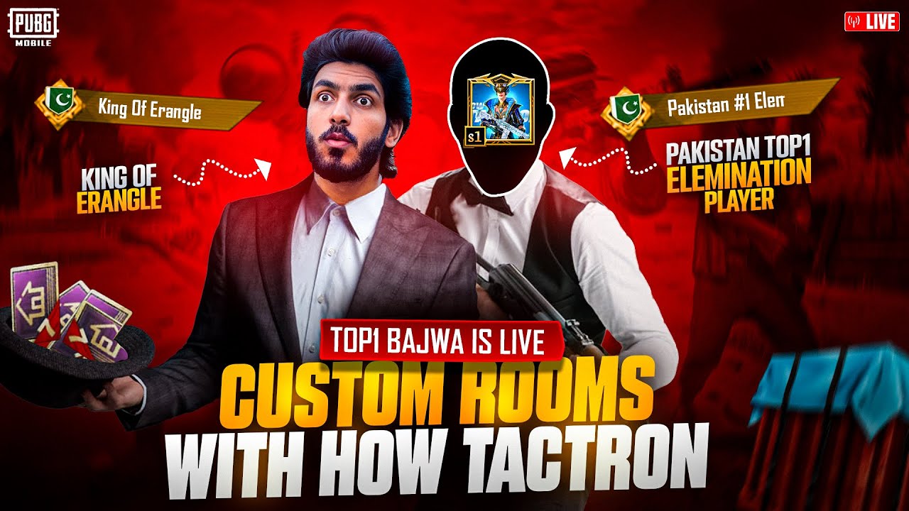 AJJ PAKISTAN K #1 KILL RANKING PLAYER K SATH TIKTOKERS + YOUTUBER CUSTOM ROOMS | TOP 1 BAJWA IS LIVE