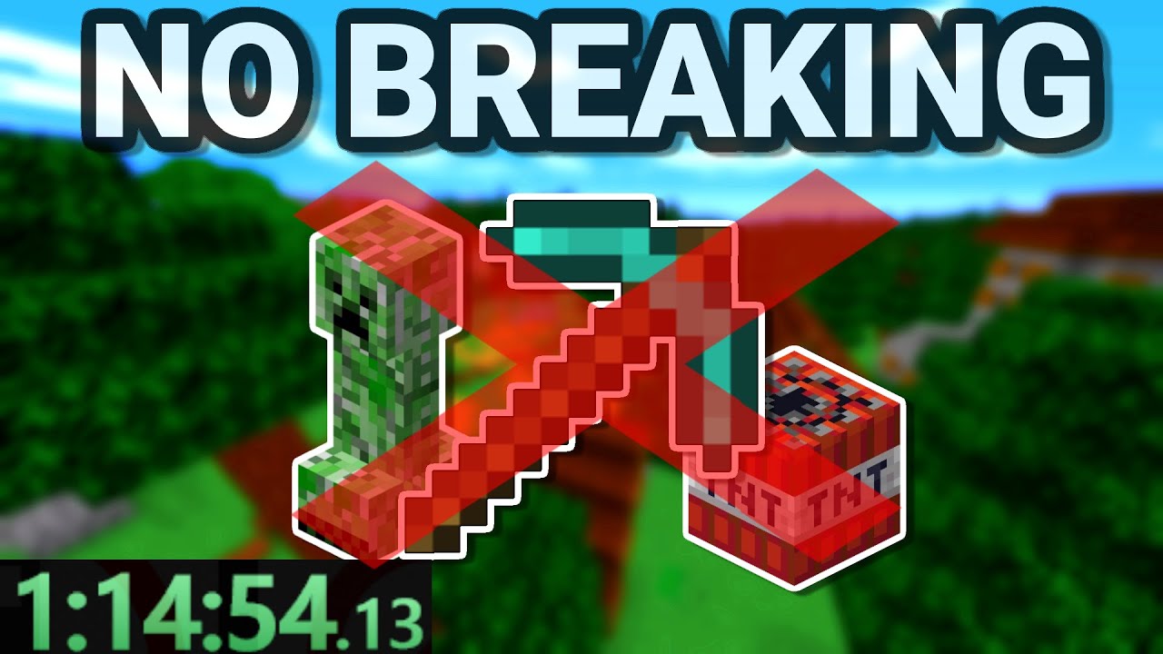 Can you Speedrun Minecraft without Breaking ANY Blocks???