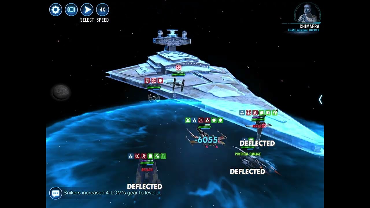 SWGOH ROTE TB Lothal fleet mission with Home One + B-Wing