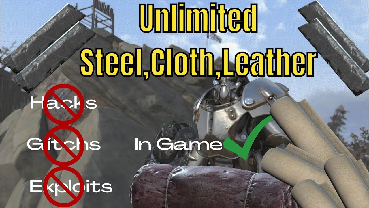 Fallout 76 Unlimited Steel, Cloth, and Leather (safe with no catch)