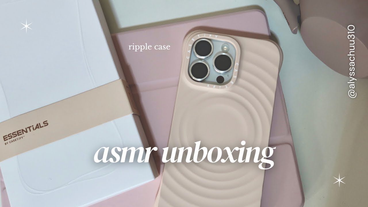 ASMR my first CASETiFY unboxing ✨📦💗 | Ripple Case Oat