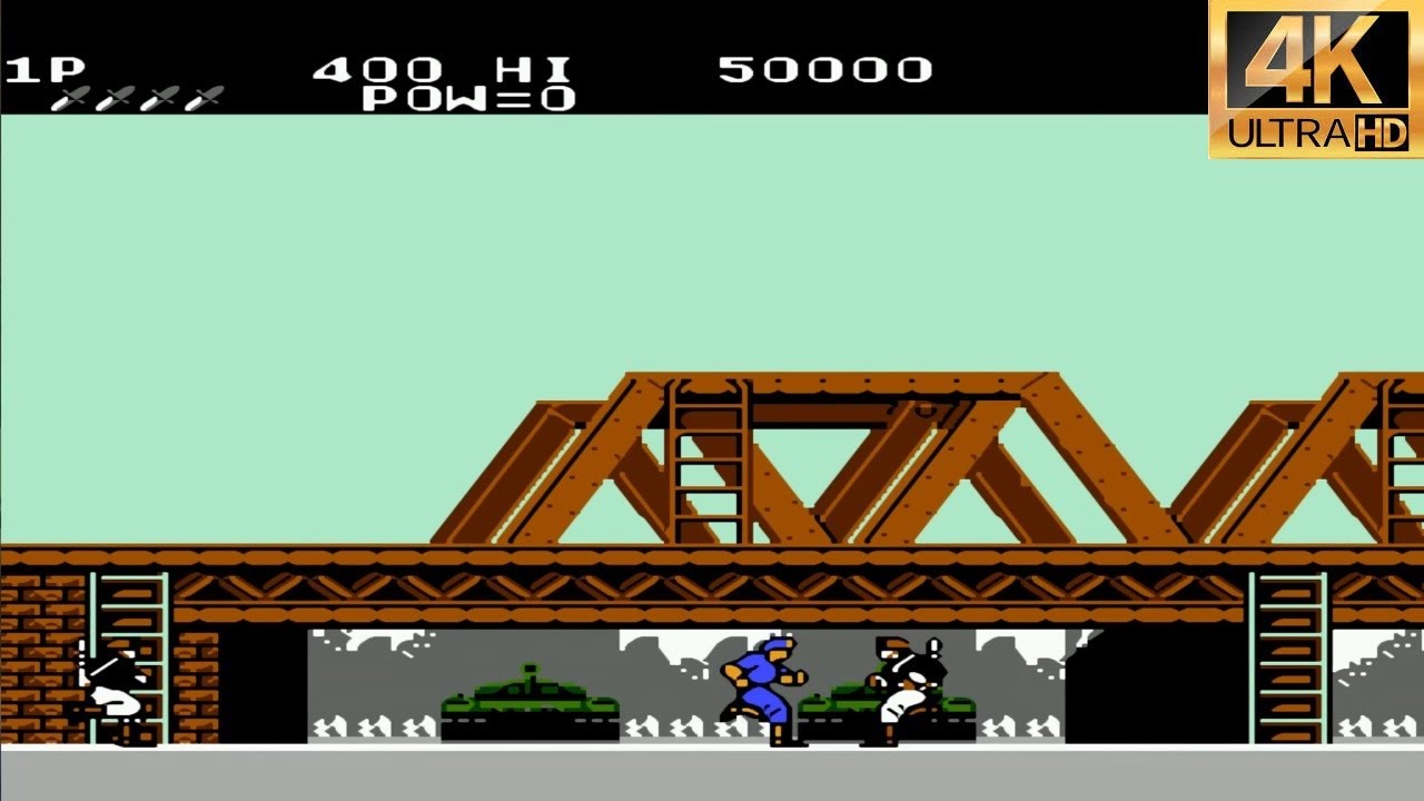 Rush 'n Attack : Konami Video Games 1987 (NES) Videojuegos 4K Walkthrough
