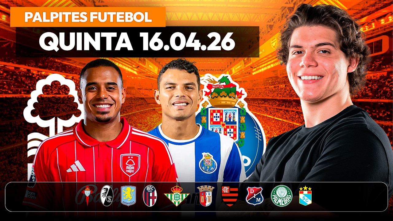 PALPITES DE FUTEBOL PARA HOJE 16/04/2026 &ndash; BILHETE PRONTO DO IMPERADOR | APOSTAS ESPORTIVAS
