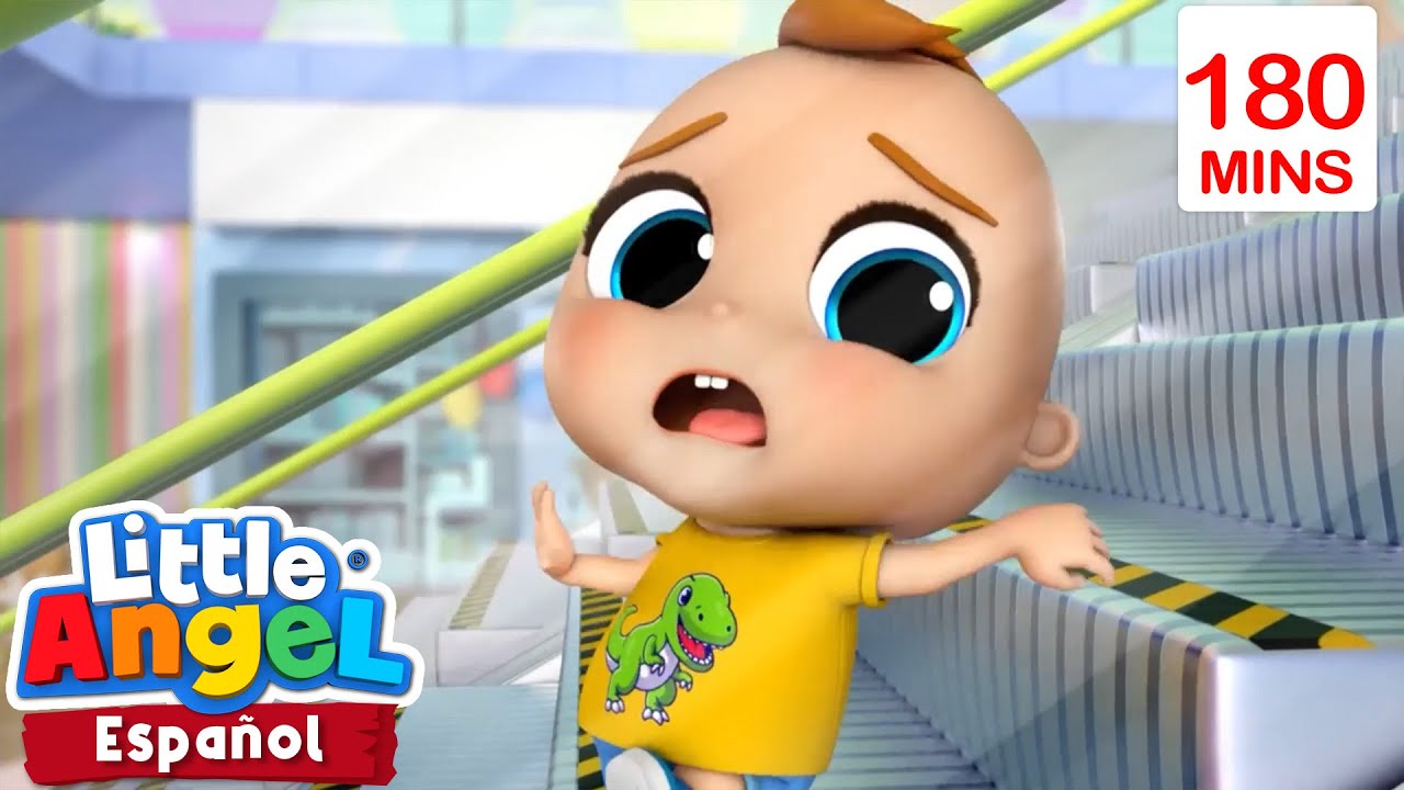 ¡Cuidado en la escalera mecánica! 😲| Canciones Infantiles🎵|Moonbug Español | Little Angel