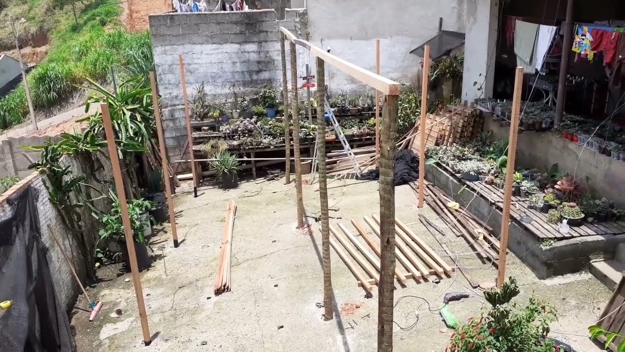 CONSTRUÇÃO da ESTUFA: 5 dias Vlog Diário resumindo