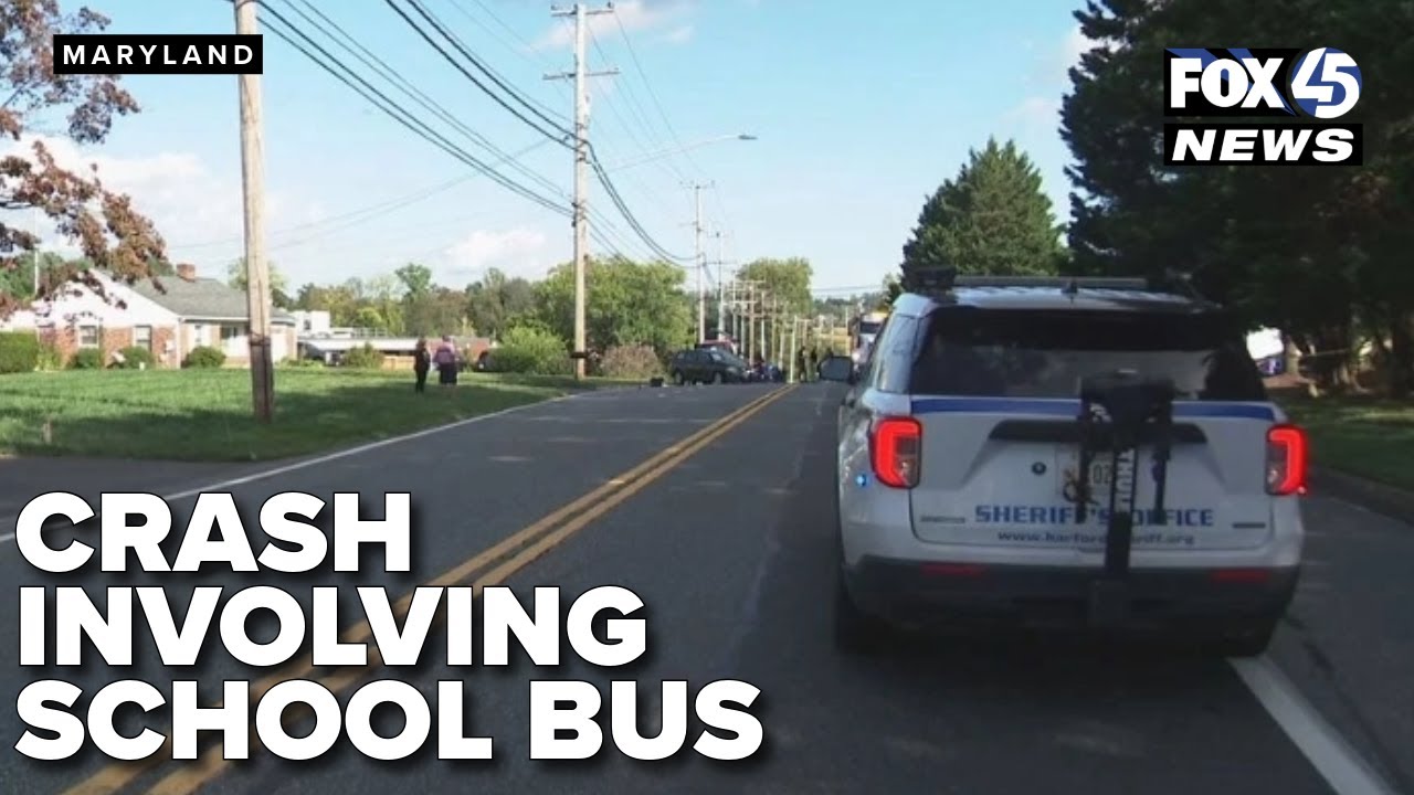 Route 543 in Bel Air closed after crash involving school bus