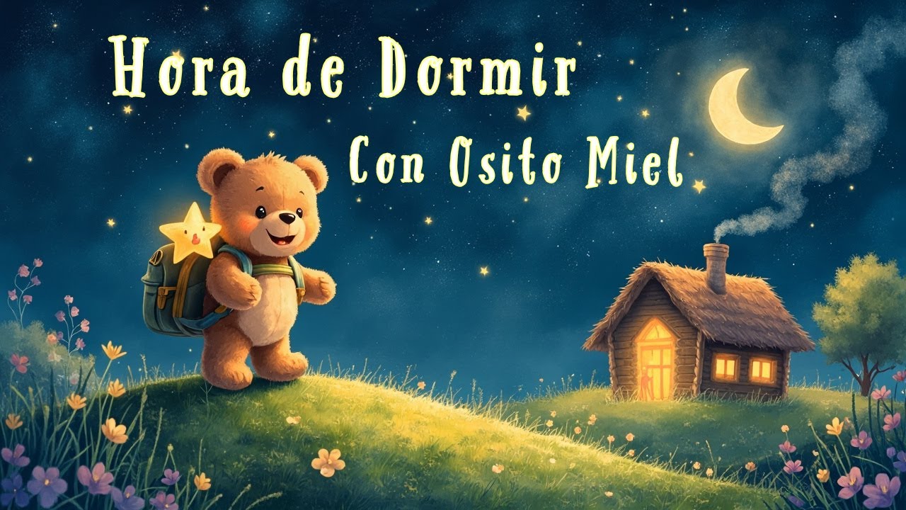 ✨🐻 Dulces Sueños y Relajación : Canción de Cuna con Osito Miel para tu Bebé 💛🌙